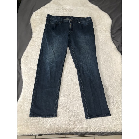 Buffalo David Bitton Jackson Straight Stretch Dark Blue‎ Jeans Size 36x30 Pants - Picture 1 of 8
